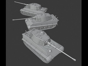 king tiger 2 tanks 3D प्रिंट मॉडल