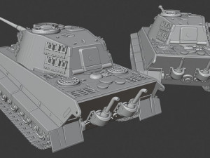king tiger 2 tanks 3D प्रिंट मॉडल