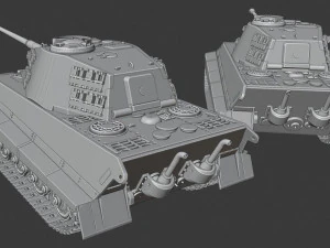 king tiger 2 tanks 3D Print Model