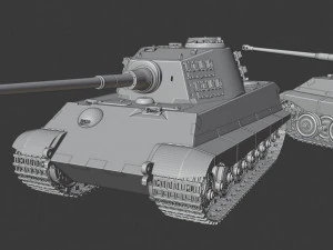 king tiger 2 tanks 3D Print Model
