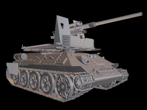 t 34 フラスコ 88 タンク 3Dプリントモデル