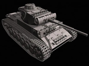 pzkpfw iii ausf l sdkfz141 戦車 3Dプリントモデル