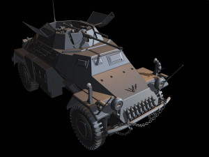 sdkfz 222 track tanks 3Dプリントモデル
