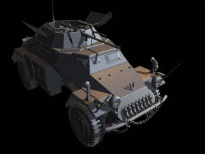 sdkfz 222 track tanks 3D Print Model