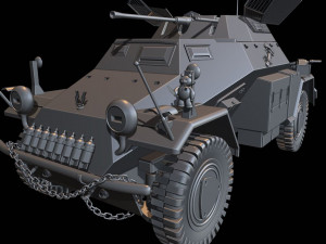 sdkfz 222 track tanks 3Dプリントモデル