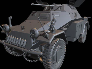 sdkfz 222 track tanks 3D Print Model