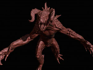죽음의 발톱 낙진 악마 3D 프린트 모델
