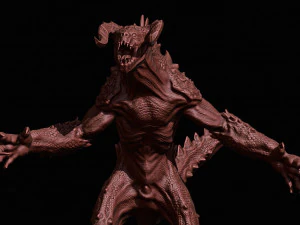 죽음의 발톱 낙진 악마 3D 프린트 모델