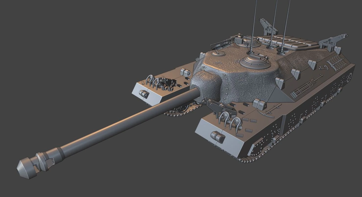 t95 tanks 105 mm motor carriage 3D Print Model .c4d .max .obj .3ds .fbx .stl .blend
