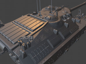 t95 tanks 105 mm motor carriage Model Cetak 3D