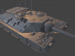 t95 tanks 105 mm motor carriage Model Cetak 3D