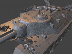 t95 tanks 105 mm motor carriage Model Cetak 3D