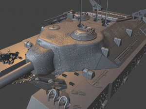 t95 tanks 105 mm motor carriage 3D Print Model
