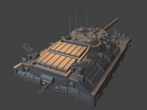t95 tanks 105 mm motor carriage Model Cetak 3D