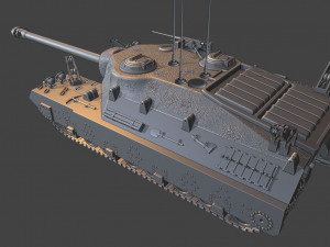 t95 tanks 105 mm motor carriage Model Cetak 3D