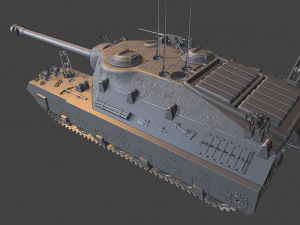 t95 tanks 105 mm motor carriage 3D Print Model