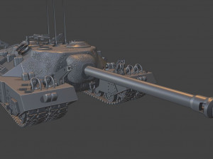 t95 tanks 105 mm motor carriage Model Cetak 3D