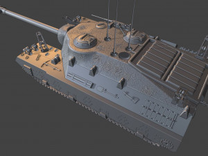 t95 tanks 105 mm motor carriage Model Cetak 3D