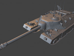 t95 tanks 105 mm motor carriage Model Cetak 3D