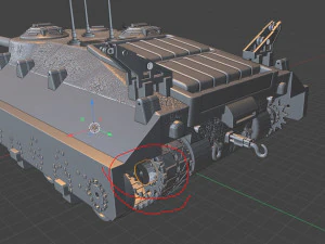 t95 tanks 105 mm motor carriage 3D Print Model