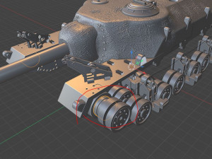 t95 tanks 105 mm motor carriage Model Cetak 3D