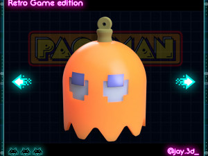 christmas tree decoration retro game edition Modelo de impresión 3D