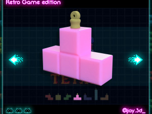 christmas tree decoration retro game edition Modelo de impresión 3D