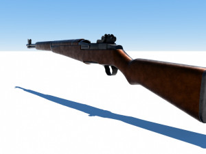 m1 garand rifle and 762mm bullet Modèle 3D