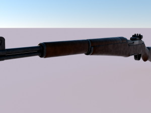 m1 garand rifle and 762mm bullet Modèle 3D