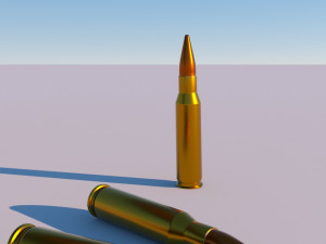 m1 garand rifle and 762mm bullet Modèle 3D