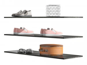 Portata in melamina nell'armadio Modello 3D