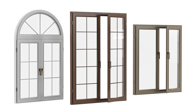 Window Collections 3D Model .c4d .max .obj .3ds .fbx .stl .blend 