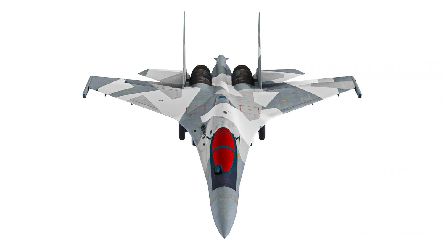 Sukhoi Su-35 3D Model .c4d .max .obj .3ds .fbx .stl .blend
