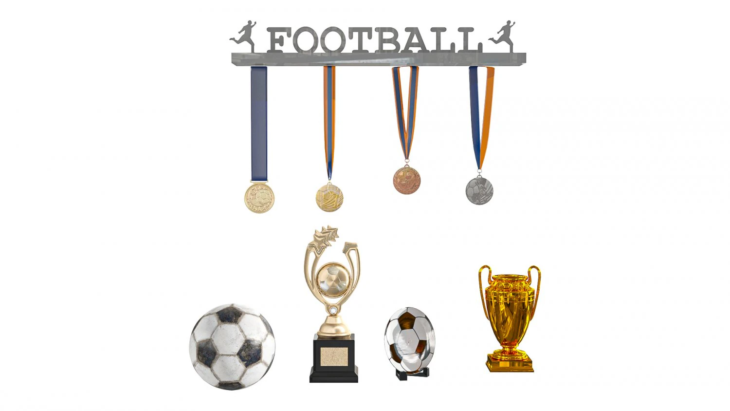 Footballl 3D Model .c4d .max .obj .3ds .fbx .stl .blend 