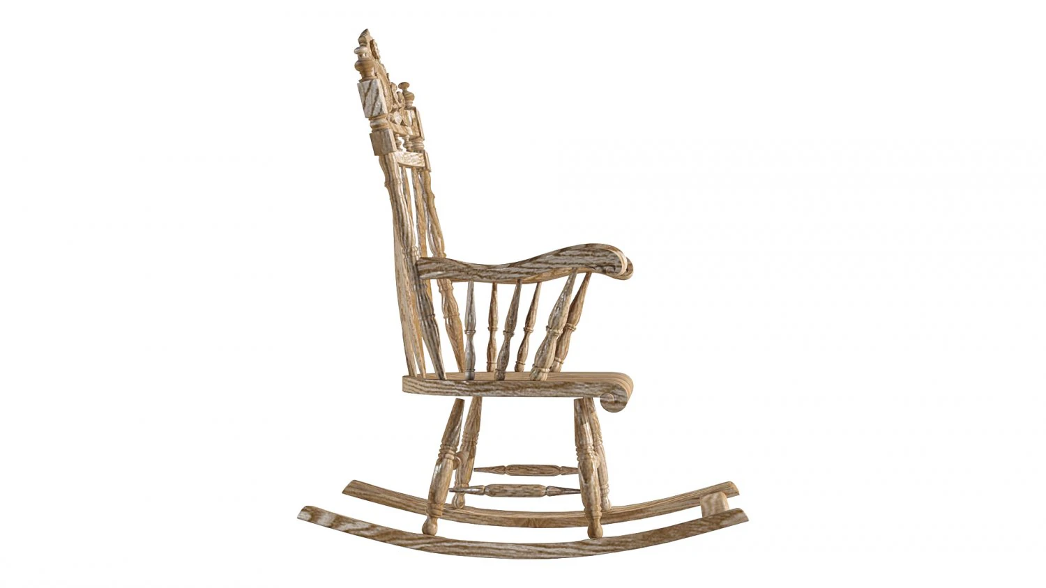 Rocking Chair 3D Model .c4d .max .obj .3ds .fbx .stl .blend 