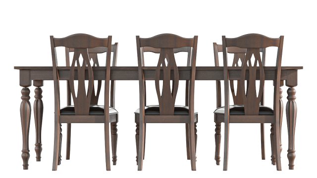 Table and Chairs Set 3Dモデル .c4d .max .obj .3ds .fbx .stl .blend