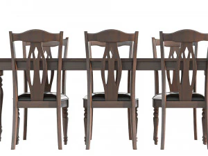 テーブルと椅子のセット 3Dモデル