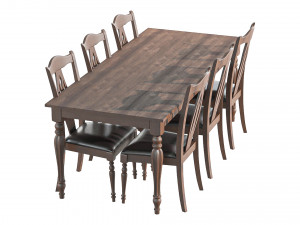Table and Chairs Set 3Dモデル
