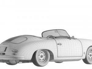 Porsche 356 Speedster 3D Model