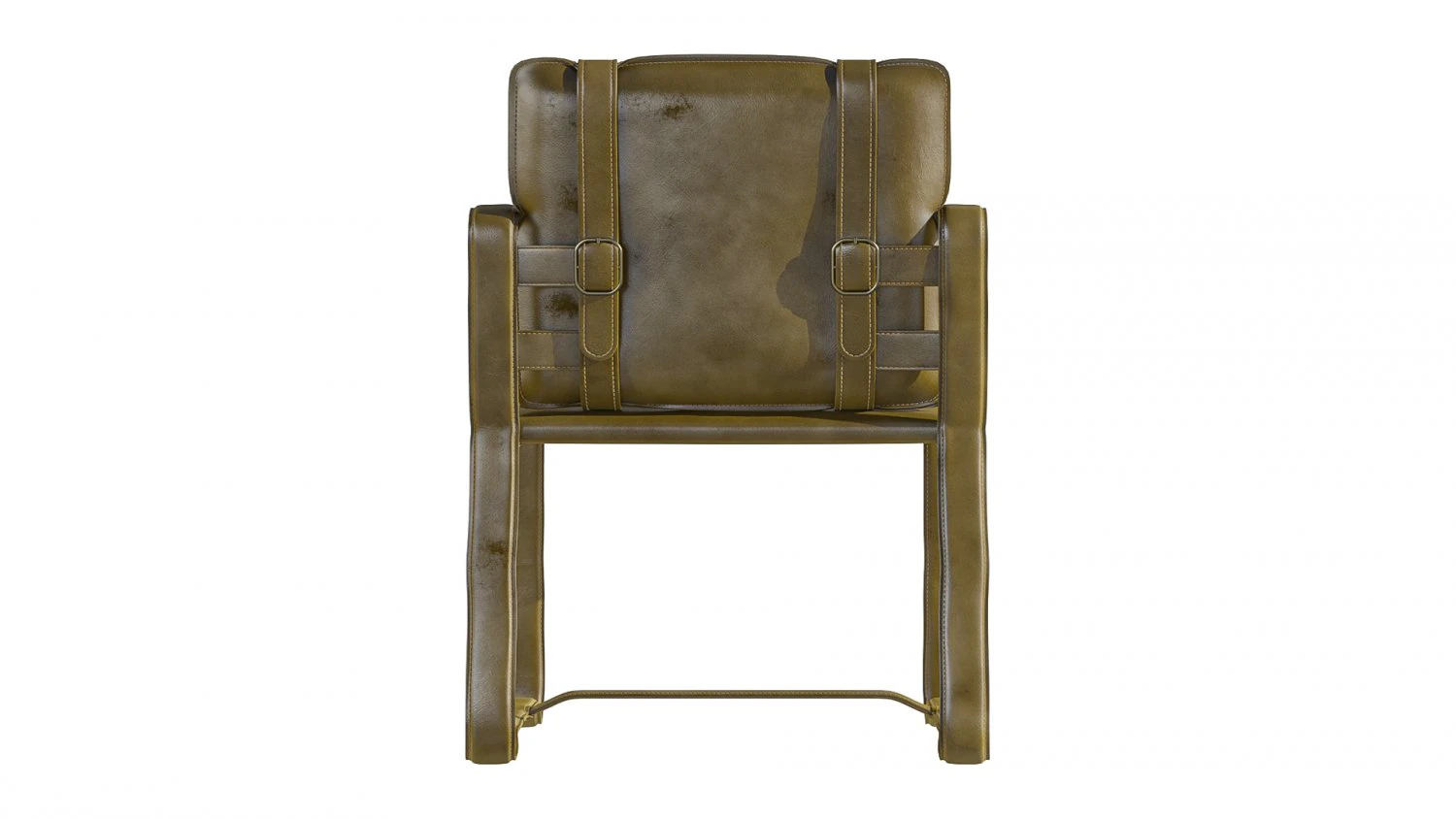 Leather Belt Camel Chair 3D Model .c4d .max .obj .3ds .fbx .stl .blend 