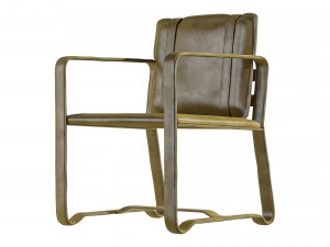 Leather Belt Camel Chair Model 3D