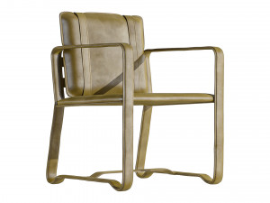 Leather Belt Camel Chair Model 3D