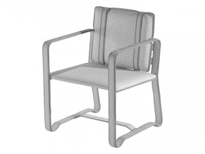 Leather Belt Camel Chair 3D Model
