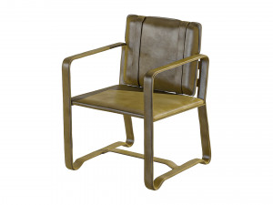 Leather Belt Camel Chair Model 3D
