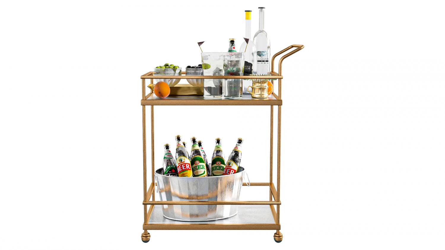 Alcohol and a Cocktail 3D Model .c4d .max .obj .3ds .fbx .stl .blend 