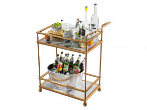 Alcohol and a Cocktail 3D Model