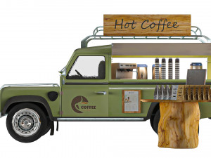 Hot Coffe Truck 3D Model
