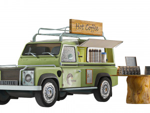 Hot Coffe Truck 3D 모델