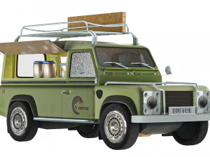 Hot Coffe Truck 3D Model