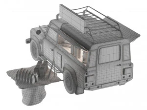 Hot Coffe Truck 3D Model